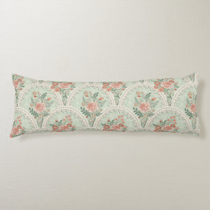 Romantisch mint roos vintage Victoriaanse boog pat Lichaamskussen