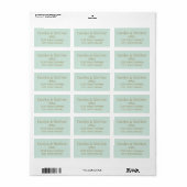 Romantisch mint vintage trouw retouradres etiket (Full Sheet)