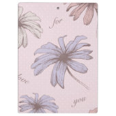 Romantisch modern bloempatroon voor haar stippen r klembord (Achterkant)