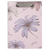 Romantisch modern bloempatroon voor haar stippen r klembord (Voorkant)