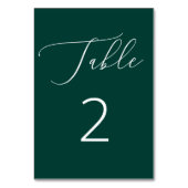 Romantisch modern diepe smaragdgroene script bruil kaart (Achterkant)