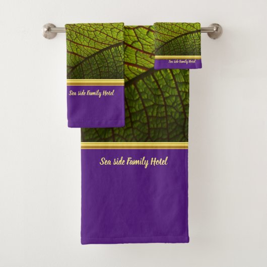 Romantisch modern met gouden folie blad bad handdoek (Insitu)