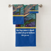 Romantisch modern met gouden folie glazen bloem bad handdoek (Insitu)