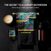 Romantisch modern met gouden folie glazen monogr bad handdoek