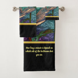 Romantisch modern met gouden folie glazen monogr bad handdoek