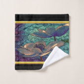 Romantisch modern met gouden folie glazen monogr bad handdoek (Wasdoekje)