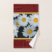 Romantisch modern met madeliefje textuur .red bad handdoek (Handdoek)