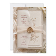 Romantisch modern Vellum Huwelijks Waszegel
