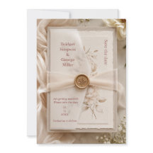 Romantisch modern Vellum Huwelijks Waszegel