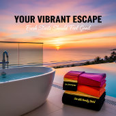 Romantisch Moderne Kunst Geometrie -geel sinaasapp Bad Handdoek