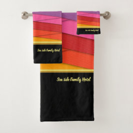 Romantisch Moderne Kunst Geometrie -geel sinaasapp Bad Handdoek