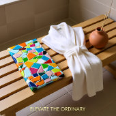 Romantisch Moderne Kunst Geometrie mozaïek monogra Bad Handdoek