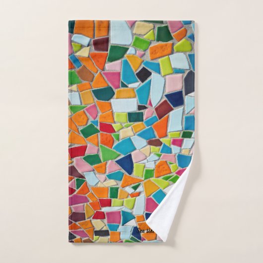 Romantisch Moderne Kunst Geometrie mozaïek monogra Bad Handdoek (Handdoek)