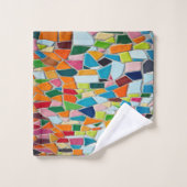 Romantisch Moderne Kunst Geometrie mozaïek monogra Bad Handdoek (Wasdoekje)