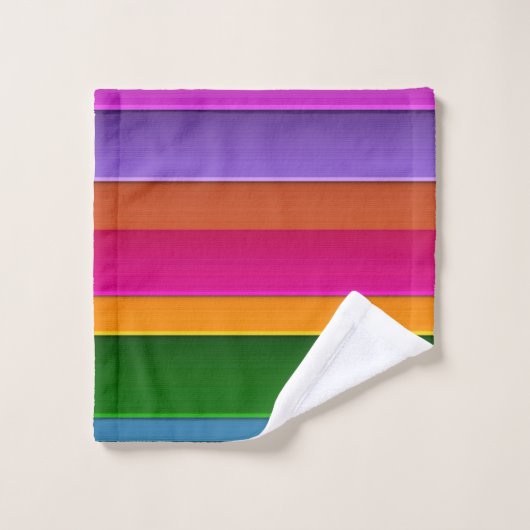 Romantisch Moderne Kunst Geometrie regenboogstrepe Bad Handdoek (Wasdoekje)
