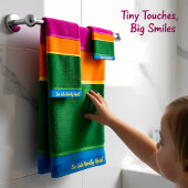 Romantisch Moderne Kunst Geometrie regenboogstrepe Bad Handdoek