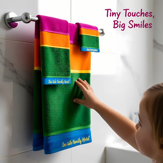 Romantisch Moderne Kunst Geometrie regenboogstrepe Bad Handdoek