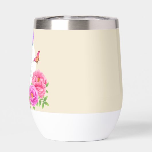 Romantisch Monogram Pioenentuin Beige (Achterkant)