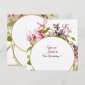 ROMANTISCH MONOGRAM, ROZE CYCLAMEN, Bloem Kaart (Voorkant / Achterkant)