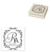 Romantisch monogram rubberstempel (Gestempeld)