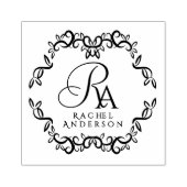 Romantisch monogram rubberstempel (Afrduk)