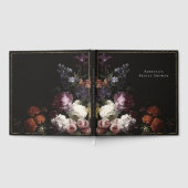 Romantisch Moody Zwart Gotische Bloemen Vrijgezell Gastenboek (Volledig)