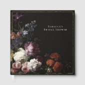 Romantisch Moody Zwart Gotische Bloemen Vrijgezell Gastenboek (Voorkant)