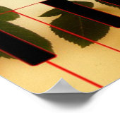 Romantisch Musical Piano Keys Poster (Hoek)