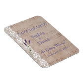 Romantisch muziekblad Lavendel SAVE THE DATE Magneet (Rechterzijde)