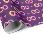 Romantisch naadloos patroon met harten en bruiloft cadeaupapier (Rol Hoek)