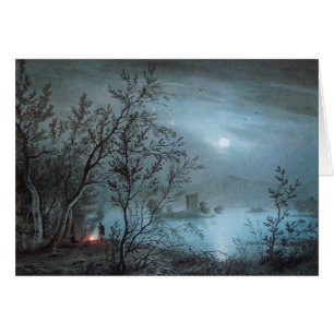ROMANTISCH NACHTLANDSCHAP IN BLAUW