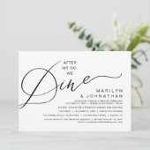 Romantisch nadat we dat hebben gedaan, we dineren, kaart (Staand voorkant)