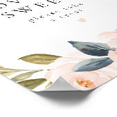 Romantisch Navy Blauw Bloemen Liefde is Zoet Desse Poster (Hoek)