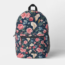 Romantisch Navy Blauwe Bloem Tuin Patroon