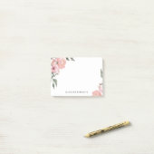 Romantisch Neutraal Blush Roze Bloemen Gepersonali Post-it® Notes (Op bureau)