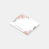 Romantisch Neutraal Blush Roze Bloemen Gepersonali Post-it® Notes (Schuin)