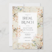 Romantisch Neutraal Hortensia's Bruids Brunch Kaart (Voorkant)
