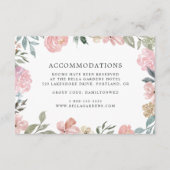 Romantisch Neutral Blush Floral Hotel Accommodatie Informatiekaartje (Voorkant)