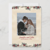 Romantisch Niets Fancy Gewoon Liefde Winter Bruilo Kaart (Voorkant)