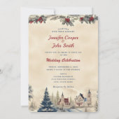 Romantisch Niets Fancy Gewoon Liefde Winter Bruilo Kaart (Achterkant)