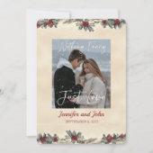 Romantisch Niets Fancy Gewoon Liefde Winter Bruilo Kaart (Voorkant)