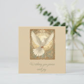 Romantisch Nostalgische Vredesduif Wenskaart Feestdagenkaart (Staand voorkant)