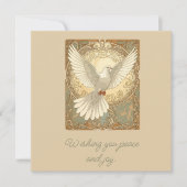 Romantisch Nostalgische Vredesduif Wenskaart Feestdagenkaart (Voorkant)