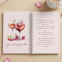 Romantisch Notitieboek – Jij Maakt Me Compleet Ged