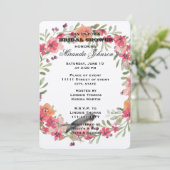 Romantisch Oleander Vogel Roze Bloemen Vrijgezelle Kaart (Staand voorkant)