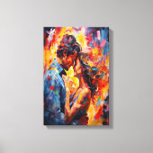 Romantisch Omarm Expressionisme Abstracte Liefde K Canvas Afdruk (Voorkant)