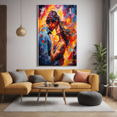 Romantisch Omarm Expressionisme Abstracte Liefde K Perfect Poster