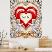 Romantisch ontwerp poster (Keuken)