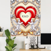 Romantisch ontwerp poster (Thuiskantoor)