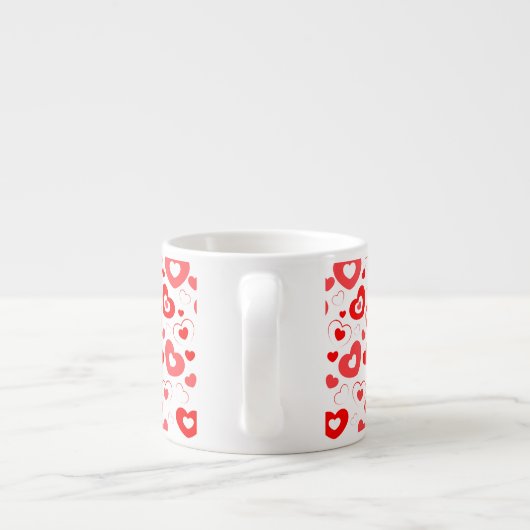 Romantisch  ontwerp van het hart espresso kop (Achterkant)